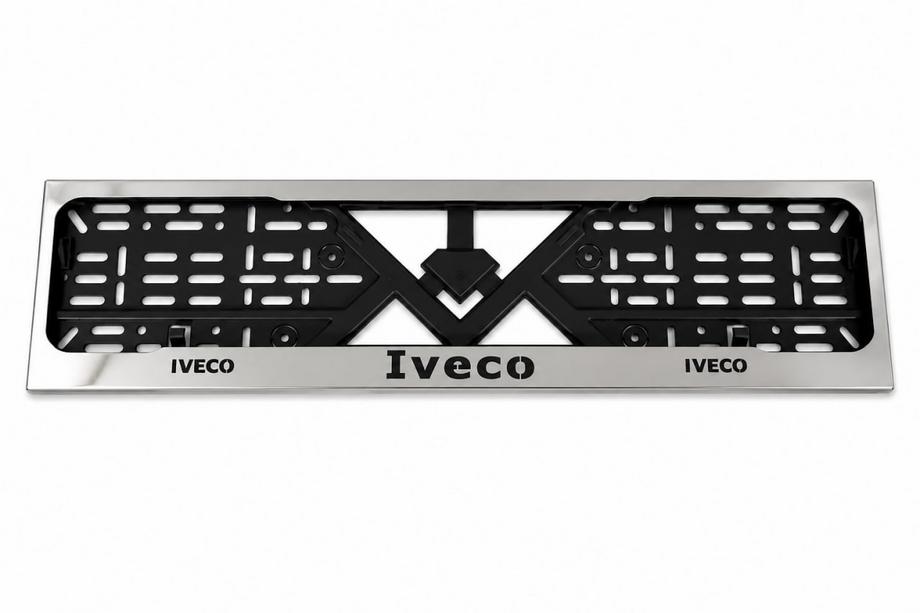 Iveco License Plate Frame Chrome (1 pc, Stainless Steel) Image
