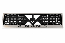 MAN License Plate Frame Chrome (1 pc, Stainless Steel) photo 1
