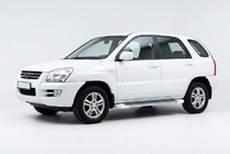 Kia Sportage 2004-2010 Side Steps Allmond White (2 pcs, Aluminum) photo 1