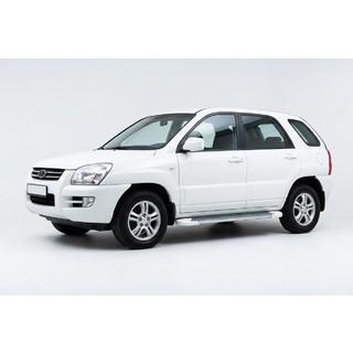 Side Steps Allmond White (2 pcs, Aluminum) Kia Sportage 2004-2010 photo 1