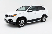 Kia Sorento II XM 2009-2014 Side Steps Allmond White (2 pcs, Aluminum) 2013-2016 photo 1