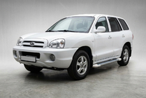 Hyundai Santa Fe 1 2000-2006 Side Steps Allmond White (2 pcs, Aluminum) photo 1