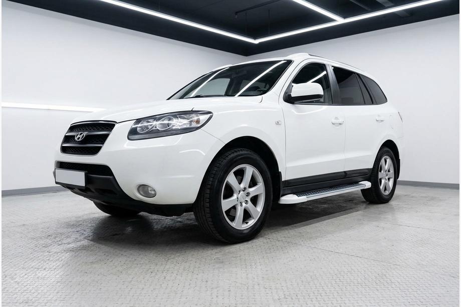Hyundai Santa Fe 2 2006-2012 Side Steps Allmond White (2 pcs, Aluminum) Image