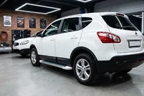Nissan Qashqai 2007-2010 Side Steps Allmond White (2 pcs, Aluminum) photo 1