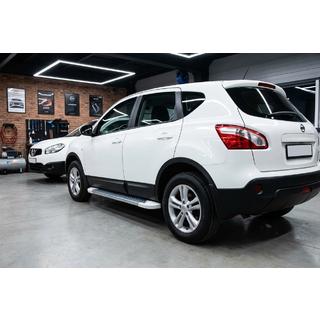 Side Steps Allmond White (2 pcs, Aluminum) Nissan Qashqai 2007-2010 photo 1