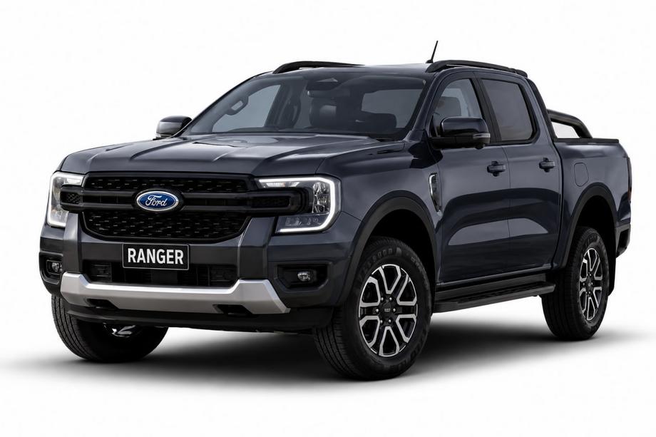 Volkswagen Amarok 2022- Black OEM roof rails (ABS plastic, adhesive mounting) Image