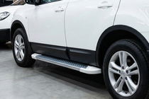 Nissan Qashqai 2014-2021 Side Steps Allmond White (2 pcs, Aluminum) photo 1