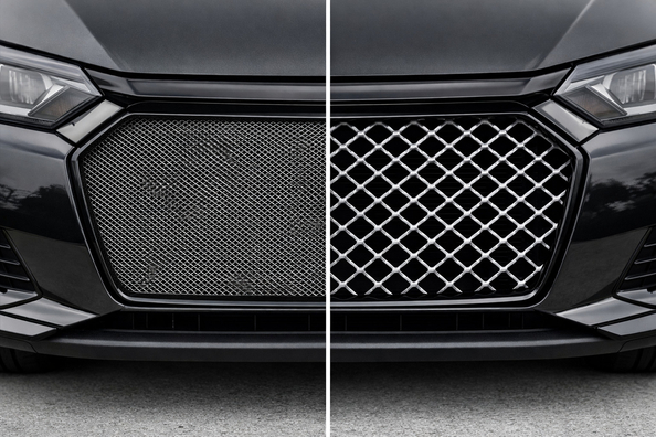 Which aluminum mesh to fit in the grille: fine or coarse