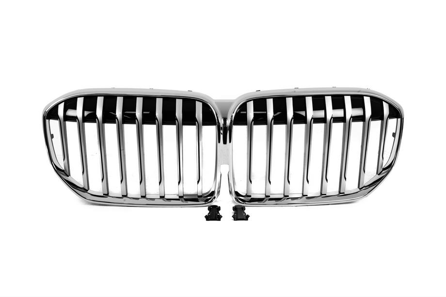 BMW 7 Series G11/G12 2015-2022 Kidney Grilles 1 Bar (2019-2022, Chrome) Image