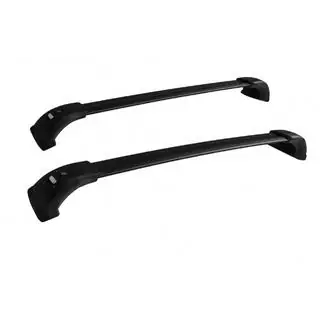 Black roof rack cross bars for OEM roof rails (lockable, aluminum)