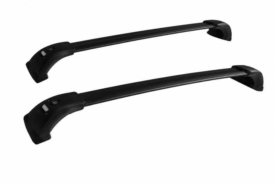 Toyota Highlander 2013-2019 Black roof rack cross bars for OEM roof rails (lockable, aluminum) Photo 1