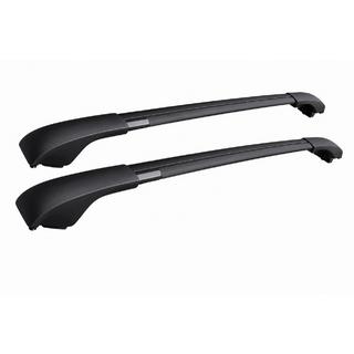 Black roof rack cross bars for OEM roof rails (Aluminum)