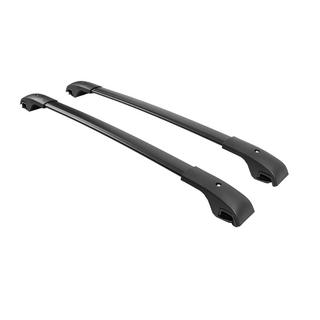 Black roof rack cross bars for OEM roof rails (Aluminum) Jeep Renegade 2014- photo 2