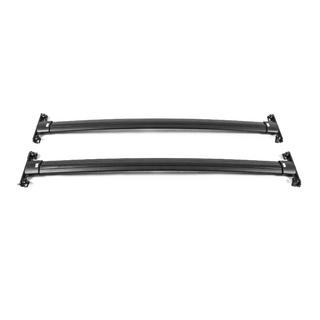 Black roof rack cross bars for OEM roof rails (Aluminum) Toyota Land Cruiser 200 2007-2021 photo 1