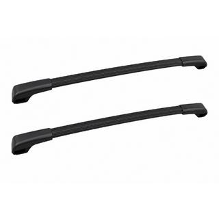 Black roof rack cross bars for OEM roof rails (Aluminum)