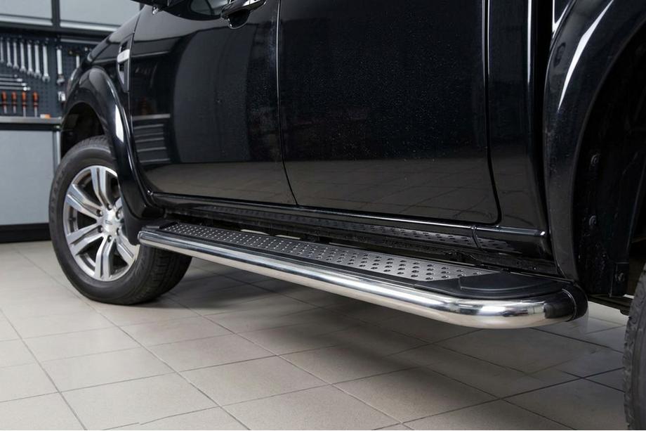 Mazda BT-50 2007-2012 Side Steps Maydos V2 (2 pcs, stainless steel) Image