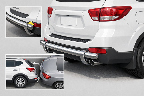 Does a rear bar protect the bumper when parking and in minor impacts?