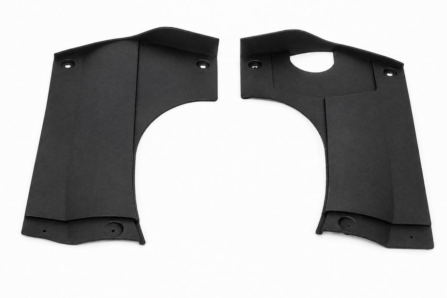 Lexus LX570/450d 2008-2022 Under-hood plastic covers, 2 pcs (one with round cut-out) Photo 1