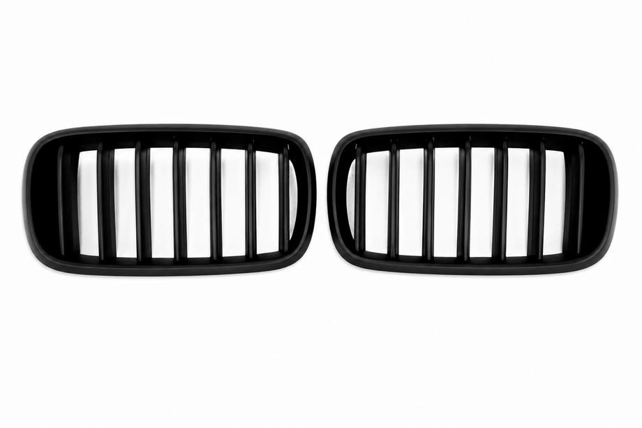 BMW X6 F16 2014-2019 Kidney Grilles 1 Bar (matte black) Photo 1