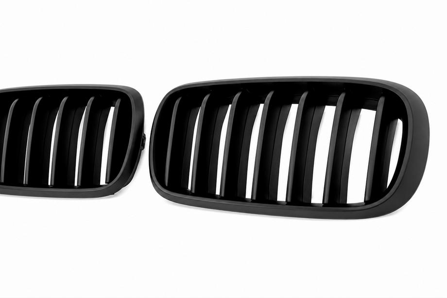 BMW X6 F16 2014-2019 Kidney Grilles 1 Bar (matte black) Photo 4