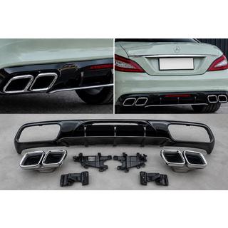 Rear diffuser with chrome exhaust tips (2015-2018, GT63 Design) photo 1
