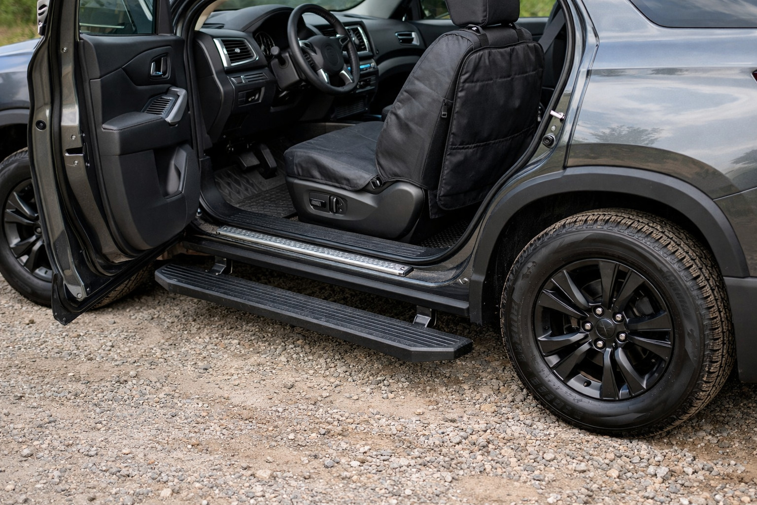 What to fit on a tall SUV for easier entry and cleaner clothes