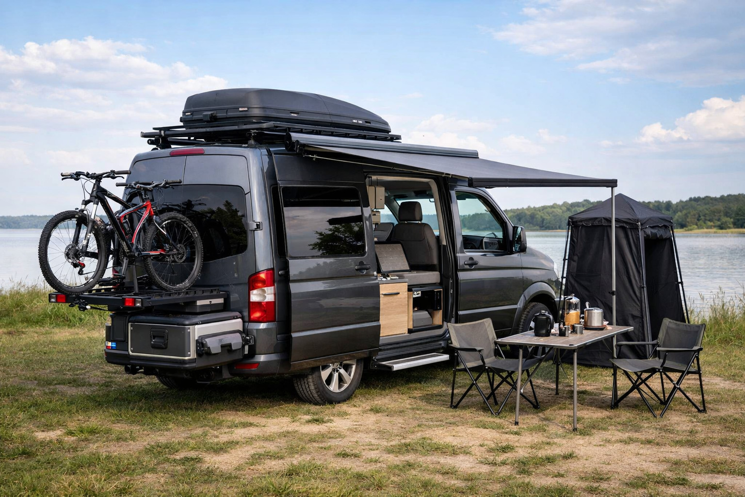 Upgrade package for a van set up for touring trips