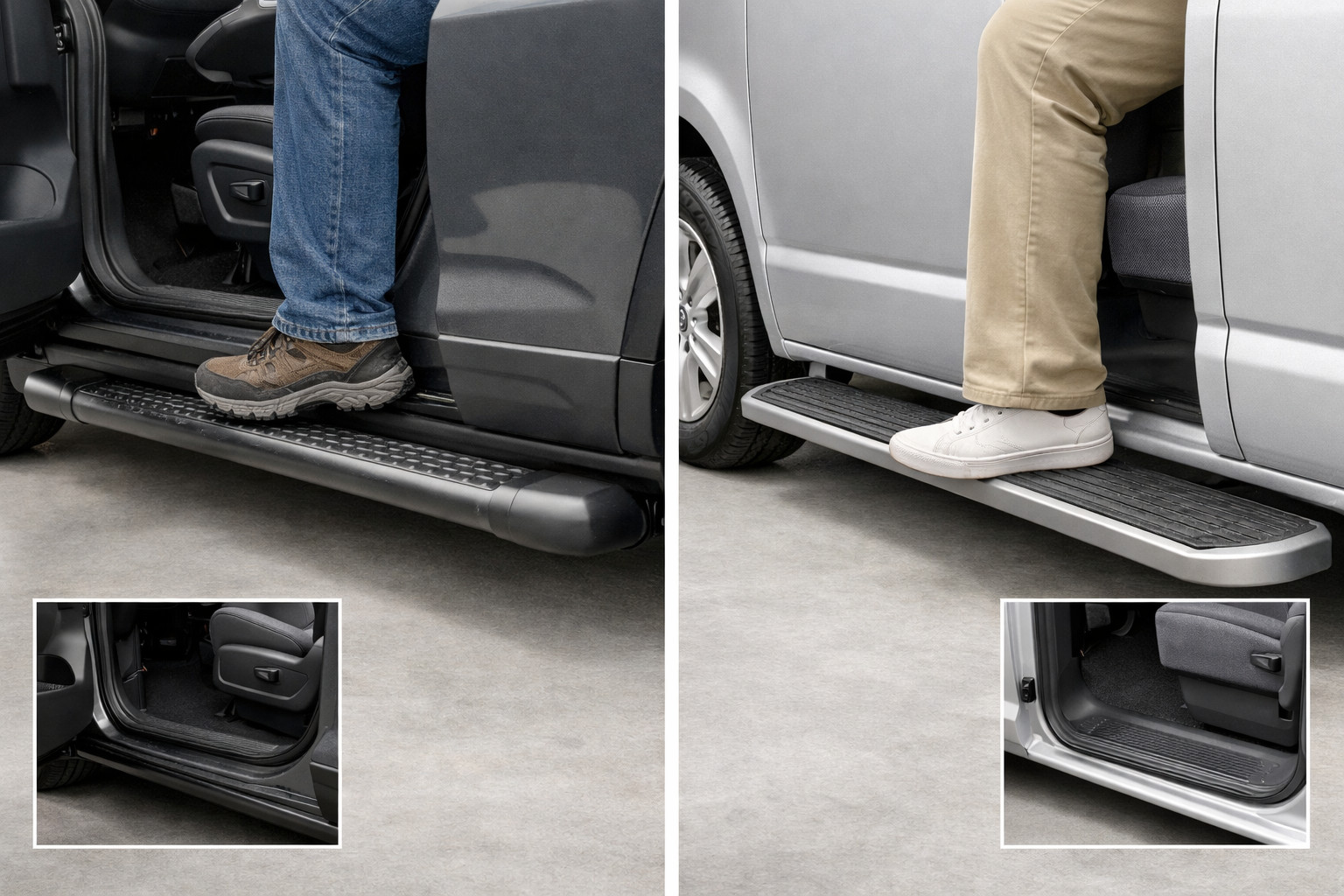 Side steps for SUVs vs vans: what’s the comfort difference?