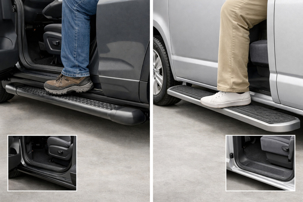 Side steps for SUVs vs vans: what’s the comfort difference?
