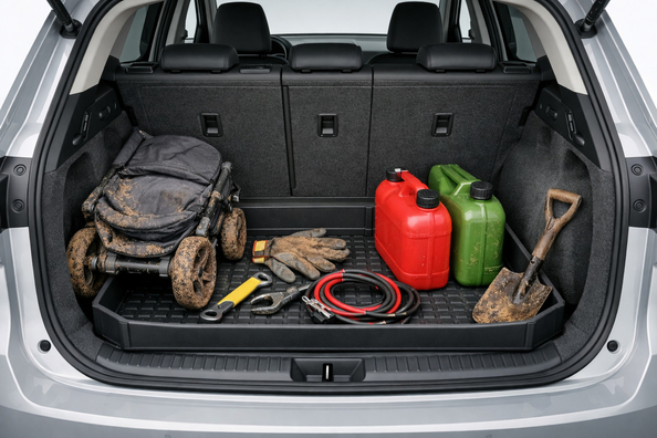 Trunk dirty after a stroller, tools or a fuel can: What to put on the floor Photo 1