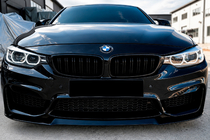BMW 4 Series F32/F33/F36 2012-2020 CS-Style Front Bumper Lip (for M4, Gloss Black) photo 3
