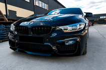 BMW 4 Series F32/F33/F36 2012-2020 CS-Style Front Bumper Lip (for M4, Gloss Black) photo 1