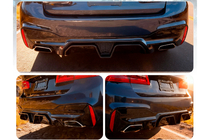 BMW 5 Series G30/G31 2017–2023 Rear bumper diffuser CS-Style (for M-Sport/M5 F90, ABS) photo 7