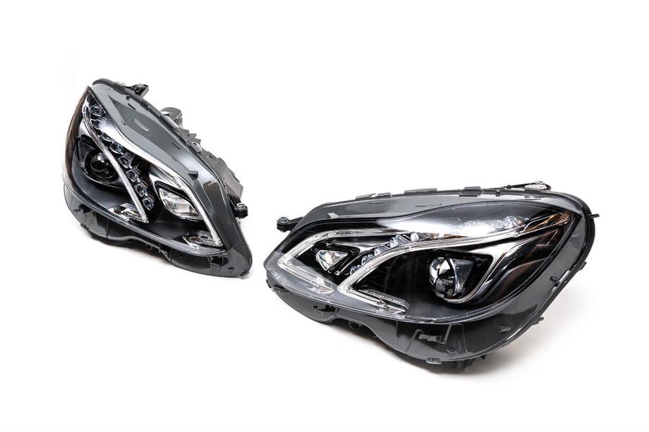 Mercedes E-class W212 2009-2016 Front headlights (pair, facelift, without control units, for vehicles with OEM halogen headlights) Photo 4