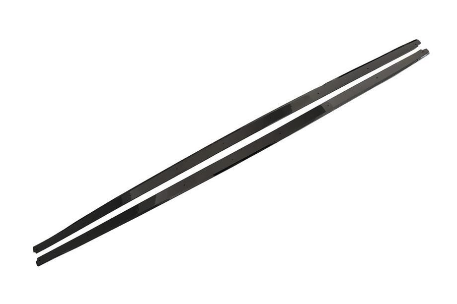 BMW 5 Series F10/F11 2010–2016 MP-Style side skirt covers (for M-Sport/M5 side skirts, gloss black) Image
