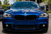 BMW 5 Series F10/F11 2010–2016 Front Bumper Lip MP-Style (for M-Performance, Gloss Black) photo 1