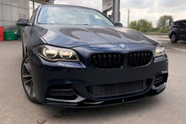 BMW 5 Series F10/F11 2010–2016 Front Bumper Lip MP-Style (for M-Performance, Gloss Black) photo 2