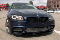 BMW 5 Series F10/F11 2010–2016 Front Bumper Lip MP-Style (for M-Performance, Gloss Black) photo 4