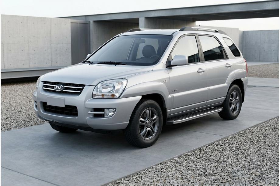 Kia Sportage 2004-2010 Side Steps BlackLine (2 pcs, Aluminum) Image