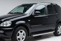 Mercedes ML W163 1997-2005 Side Steps BlackLine (2 pcs, Aluminum) photo 1