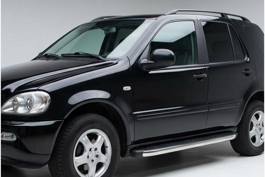 Mercedes ML W163 1997-2005 Side Steps BlackLine (2 pcs, Aluminum) Image