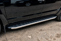 Volkswagen Amarok 2010-2022 Side Steps BlackLine (2 pcs, Aluminum) photo 1