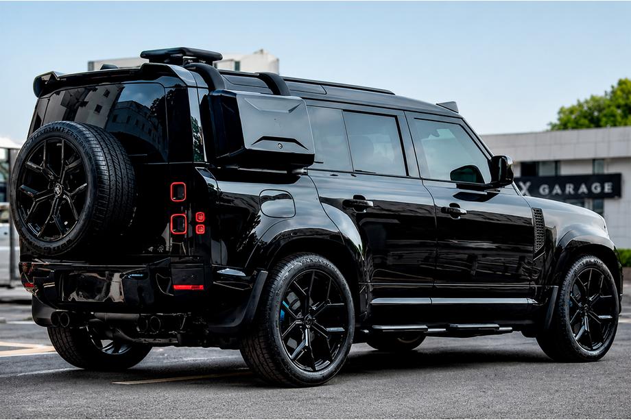 Land Rover Defender 2019- Mud Flaps Type-A (Gloss Black, 4 pcs) Image
