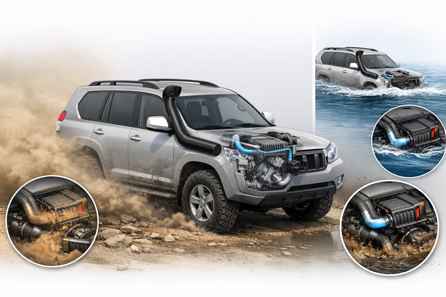 Does a snorkel really protect from dust, water and splashes?