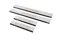 Dacia Sandero 2007-2013 Carmos V3 Door Sill Plates (4 pcs, Stainless Steel) photo 2