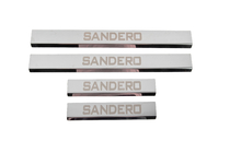 Renault Sandero 2007-2013 Carmos V3 Door Sill Plates (4 pcs, Stainless Steel) photo 1