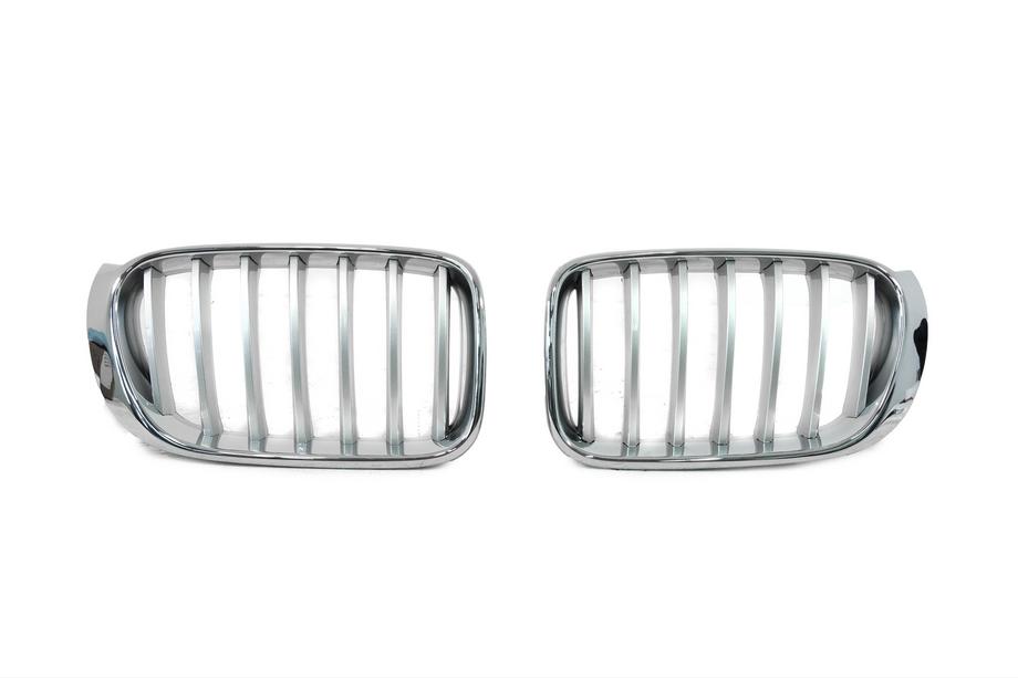 BMW X3 F25 2011-2018 1Bar kidney grilles (2014-2018, grey with chrome trim) Photo 2