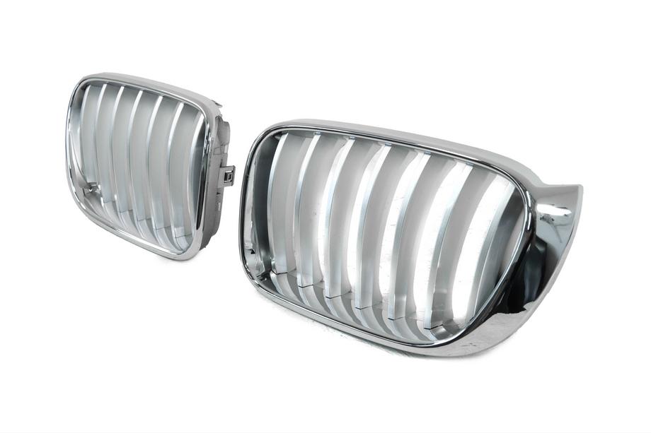 BMW X3 F25 2011-2018 1Bar kidney grilles (2014-2018, grey with chrome trim) Photo 3