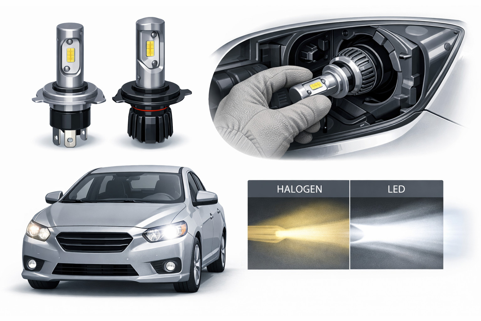 How to Choose LED Car Bulbs: Base Type and Brightness