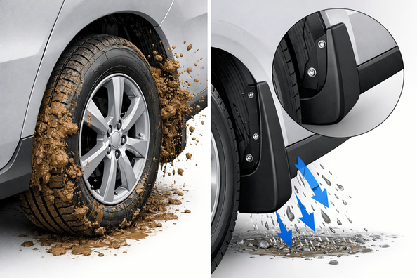How to choose mud flaps when mud sticks to the arches Photo 1